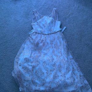 Gold and white dress